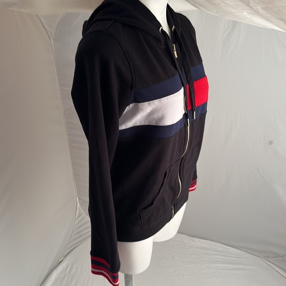 Tommy Hilfiger black blue red and white full zip hoodie - Picture 2 of 13